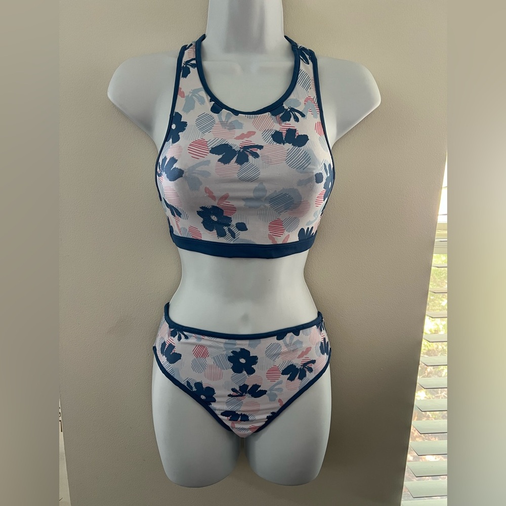 Eddie Bauer Reversible Bikini Set - Blue and Pink